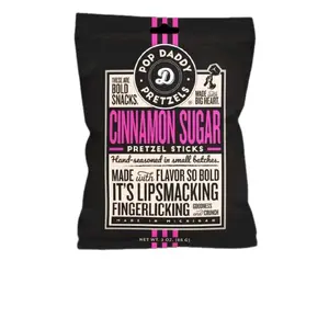 3 pack- Pop Daddy Cinnamon Sugar Pretzel Sticks Snack, 3 oz.