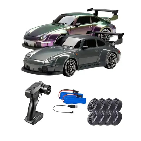 Drift RC Cars - 1:24 Scale 4WD System Fast RC Car Kit, 12.4mph High-Speed Remote Controlled Vehicle, 2.4GHz Remote Control, Durable & Lightweight Toy for Kids,familyfun