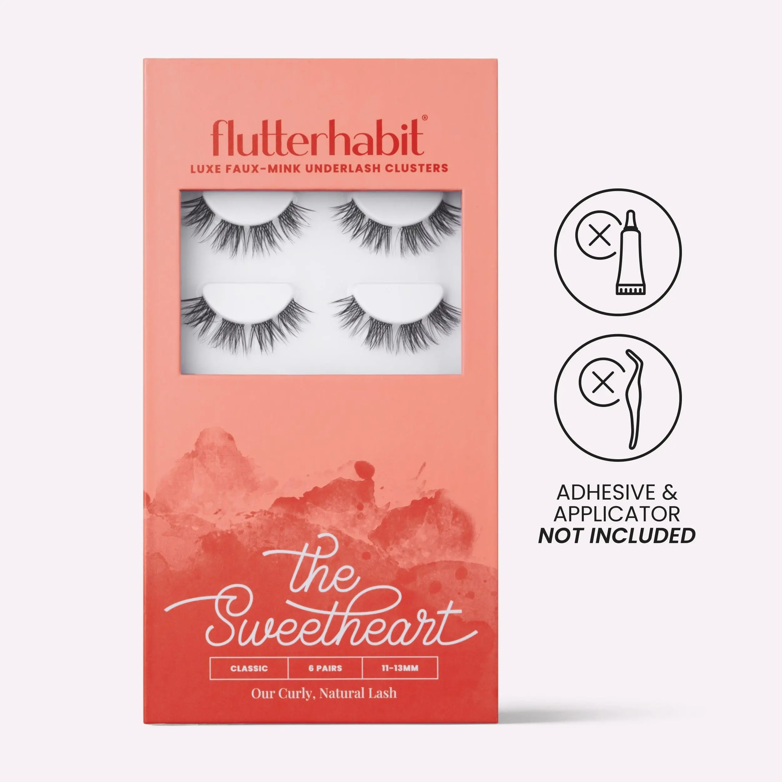 The Sweetheart | FlutterHabit at home DIY Lashes | 6 Pairs Per Style | Under Lash Application | 60 Day Supply | Bundles Included