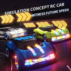 New Energy Concept RC Car with Gesture Control & Spray Drift - 1:16 Stunt Remote Control Car, 2.4G & Hand Motion Dual Mode, 360° Spin & LED Light Show, Rechargeable Toy for Boys Kids 6-12