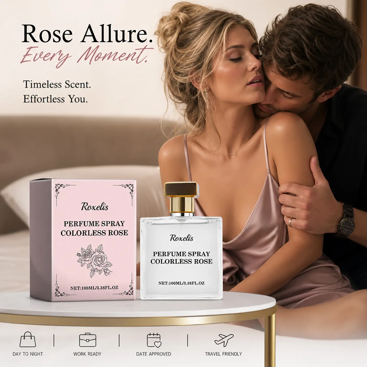 Women’s Pheromone Perfume, Infused with Pheromone Formula, Long Lasting, Rose, fruity notes, Designed for Her to Bloom with Joy, Make Him Obsessed & Share a Cheerful Unforgettable Night, Perfect Gift for Christmas, Anniversaries, and Birthdays. 100ML