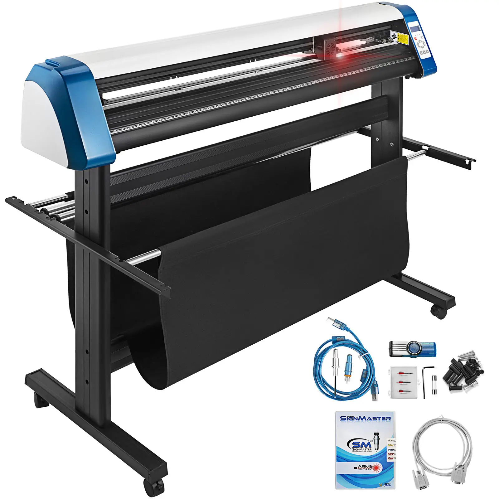 【DealsForYouDays】VEVOR Vinyl Cutter 53 Inch Vinyl Cutter Machine Semi-Automatic DIY Vinyl Printer Cutter Machine Manual Positioning Sign Cutting with Floor Stand Signmaster Software