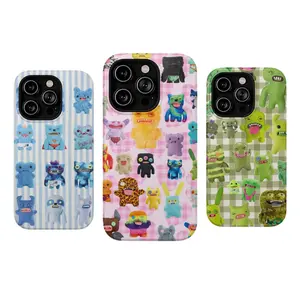 Fuggler Monster Collection Striped Phone Case | Funny Ugly Cute Aesthetic | Blue White Stripes Pattern | Durable Protective Cover for iPhone & Samsung | Cover for IPhone 17 16 15 14 13 12 SE Max Pro Samsung galaxy Ultra 21 22 23 24 25