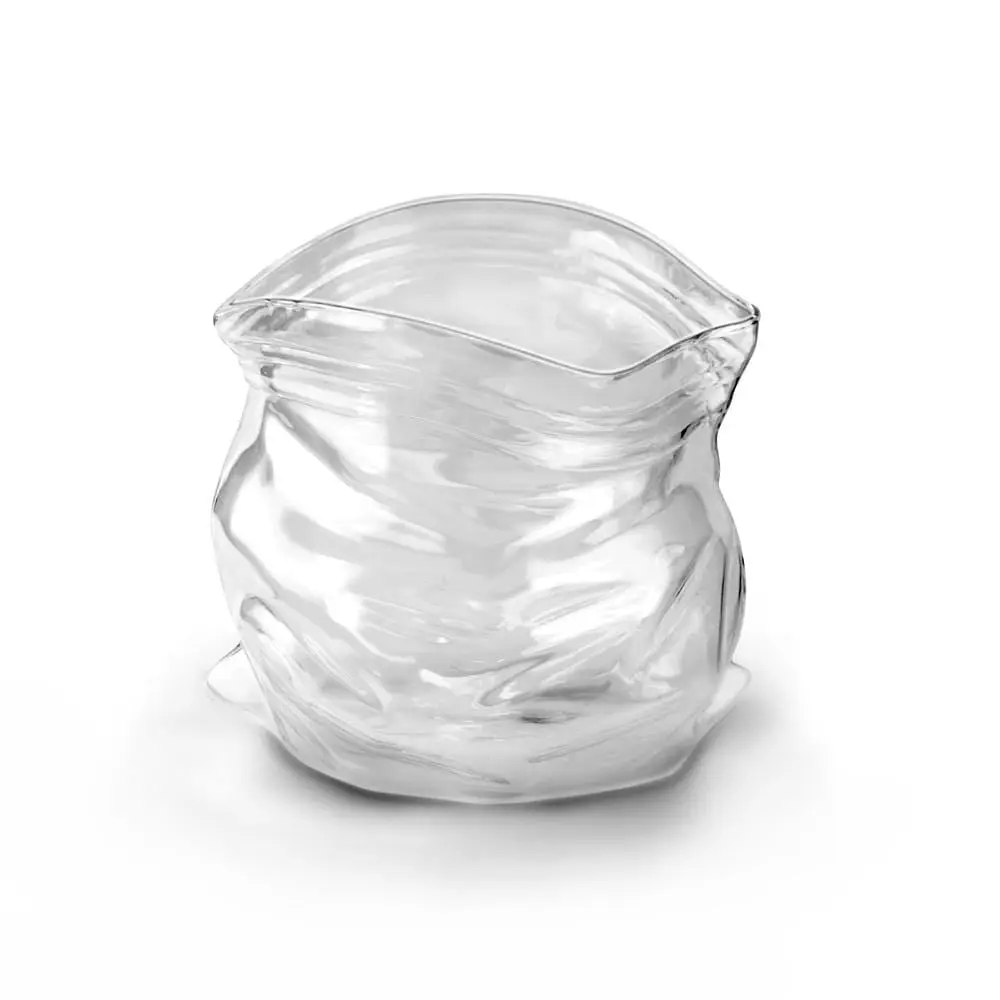 UNZIPPED | Glass Zipper Bag Bowl, Durable Borosilicate Glass, Fun & Unique Snack Dish and Candy Bowl