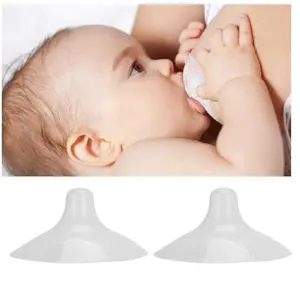 Nipple Shields for Nursing Newborn for Women Breastfeeding Baby Premium Contact Nippleshield for with Latch Difficulties or Flat or Inverted Nipples Clear (20mm/0.78inch, 2 Count)