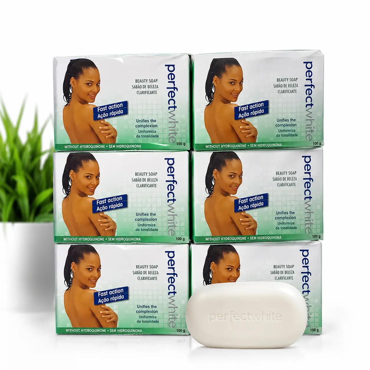 Perfect White Beauty Soap, 3-Piece Pack for Bath & Body Cleansing