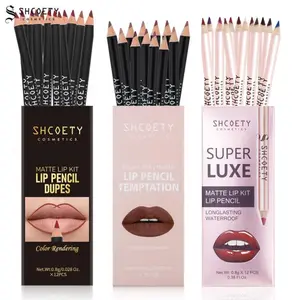 Summer Makeup, Matte Lip Liner Set, Waterproof Long-lasting Pencil, Easy Coloring Lip Liner Pen for Daily Use, Lipliner, Professional Lip Makeup Accessories for Women, Lip Product, Smooth Lip Kit, Multicolor, Lip Liner Pencils