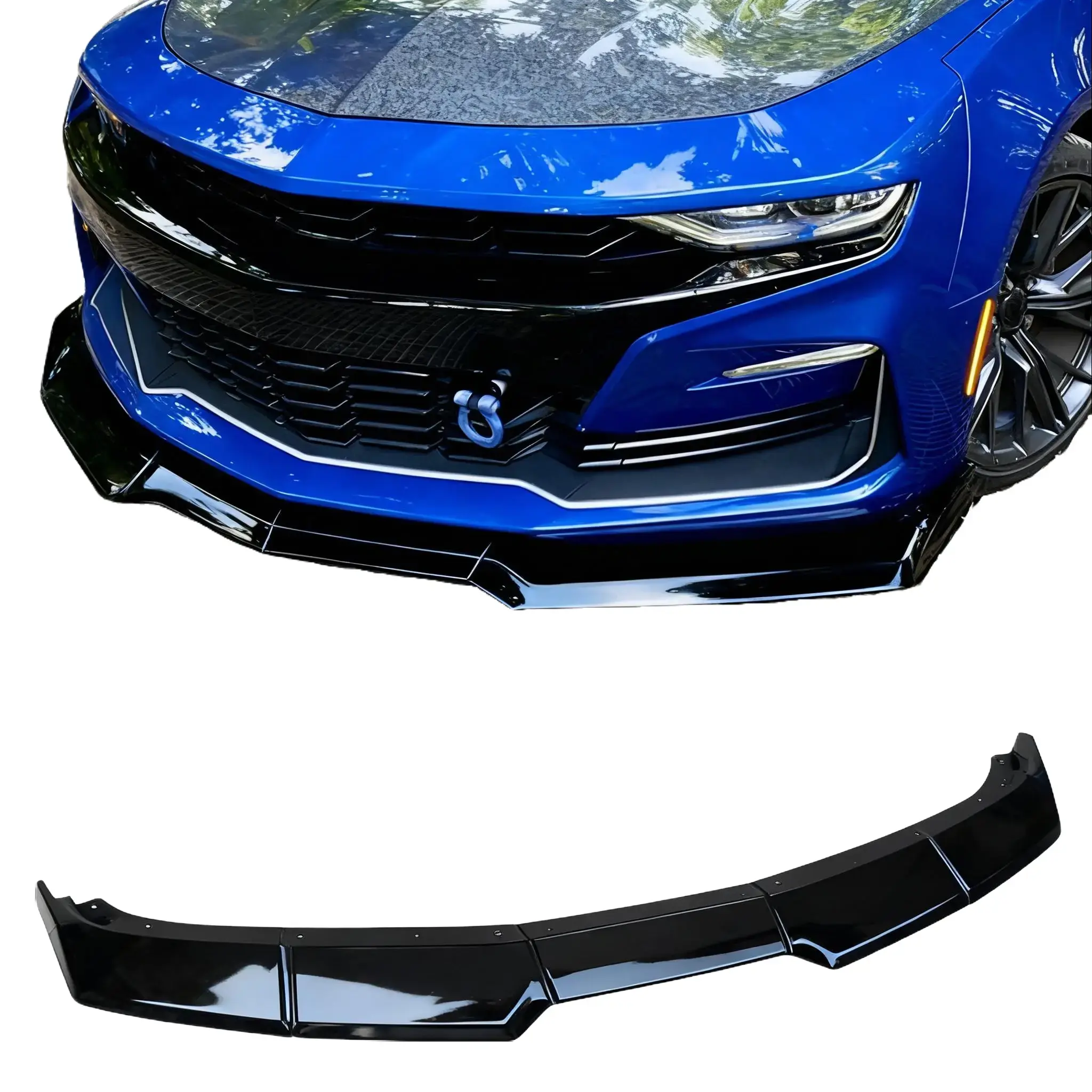 NINTE Car Front Lip, Exterior Decoration Accessory Compatible with 2016-2024 Chevy Camaro SS, 2019-2024 Camaro LT, LS, RS american flag car hood cover
