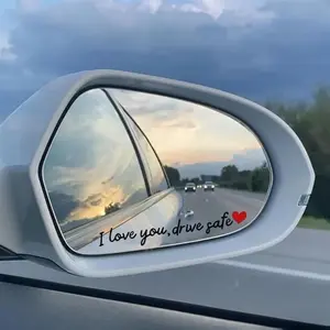 3pcs "I Love You & Drive Safe" Cute Decorative Stickers for Car Rearview Mirrors Universal Car Sticker Car Decals Car Accessories Car Vehicle Decoration Automotive Decoration