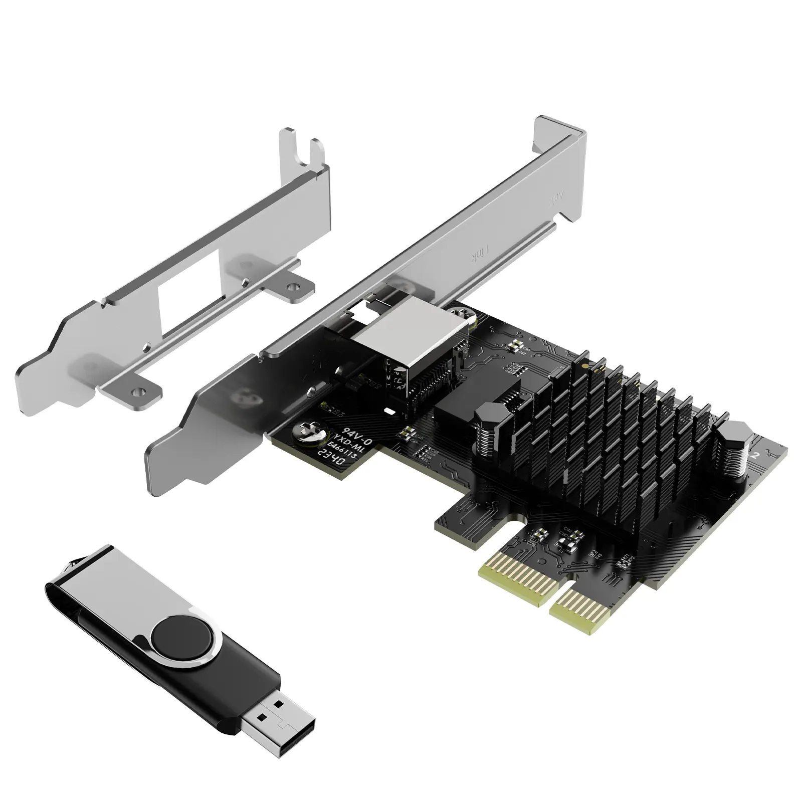 WAVLINK 5GB PCI Express Network Card - High Speed 5 Gigabit Ethernet Adapter with Robust Metal Shielding, Low Profile, Flexible Bracket, RJ45 Port, Fast Transfer, Seamless OS Compatibility for PCIe Slot (Windows 11/10, Linux)