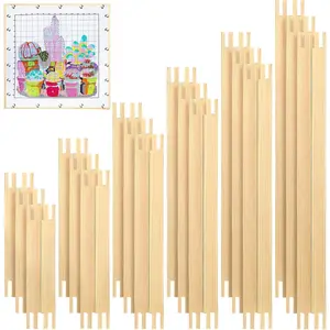 12 Set Stretcher Bars for Needlework 6 Size Wooden Canvas Stretcher Bars for Needlepoint Embroidery Stitch Frame Set Bundle with Crafts