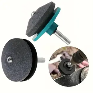 Lawn Mower Blade Sharpener Attachment for Power Drills, Durable Metal with Hexagonal Grip & Sparkling Stone Surface, Easy-to-use for Sharpening Lawn Mower Blades, Power Tools