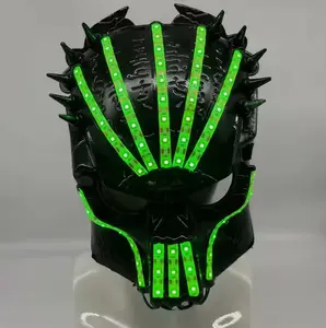 Custom Handmade Intruder Mask RaveNeon Predator Horror for Halloween Livet Punk Cosplay Robot Mask PVC Material