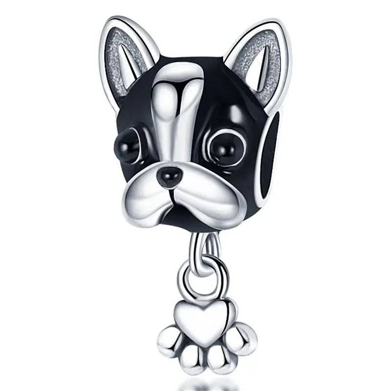 Original jewelry, 1 piece S925 sterling silver dog paw string, suitable for original 3mm bracelet necklace keychain DIY pendant to make women's gifts, suitable for birthday and holiday party gifts