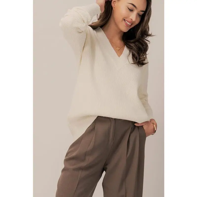 Winter White Knit Sweater