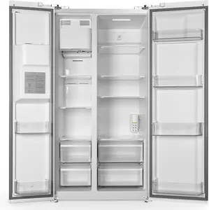 Large Refrigerator Fridge, 2 French Door Stainless Steel with Water Dispensor, Ice Maker for the Kitchen