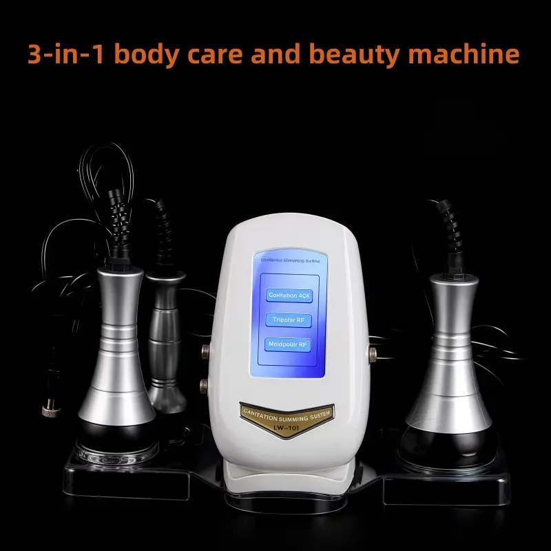 American standard plug-in home 3-in-1 beauty, body care beauty machine, shaping machine, body skin care equipment suitable for home SPA, 3 types of care handles suitable for face, arm, waist, abdomen, leg multi-functional full body massage Gift
