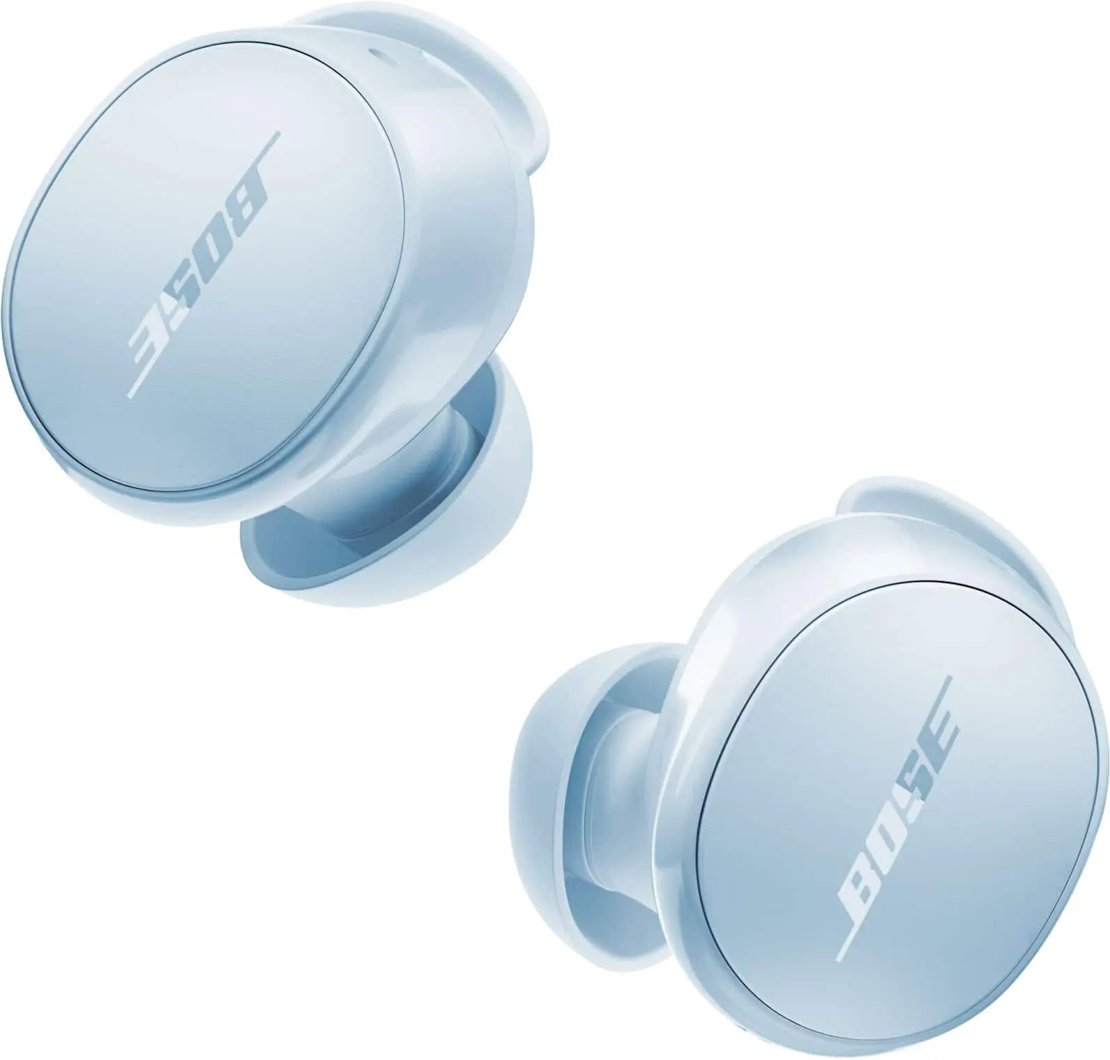 Bose - QuietComfort True Wireless Noise Cancelling In-Ear Earbuds with Customizable Fit - Ice Blue