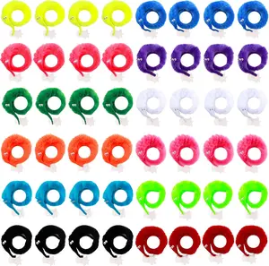 Twisty Worm  48 Pcs Magic Wiggly Twisty Fuzzy Worms on a String Magic Worm Toys Kid Cat Party Favors, 12Colors