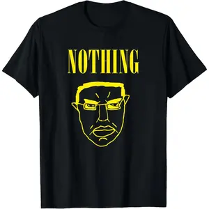 100% Cotton Street Style T-Shirt, Nothing Ever Happens Chud Meme Wojak Graphic Tee For Men Women