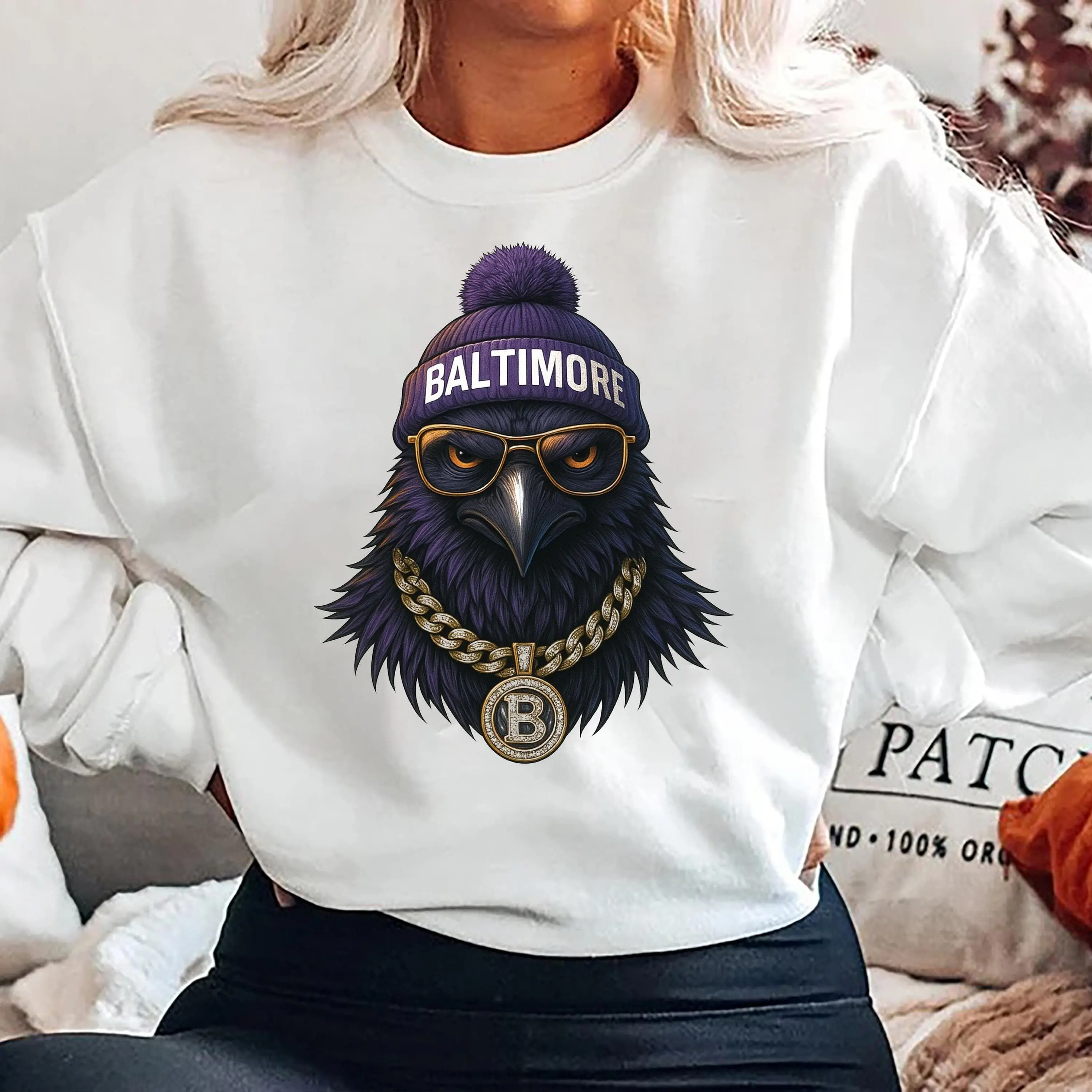 [SALE UP TO 51%] Baltimore Raven Football Sweatshirt, Cool Bird Graphic Hoodie, Unisex Game Day Crewneck, Sport Fan Gift Shirt, Vintage Streetwear Top, Retro Football Sport Team For Men, For Women