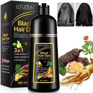 SEFUDUN 3-in-1 Hair Dye Shampoo Hair dye shampoo delivers rich, saturated color, fully covers natural hair color, preventing uneven or patchy results. Evenly covers gray hair to restore a youthful appearance. Hair Darkening Shampoo