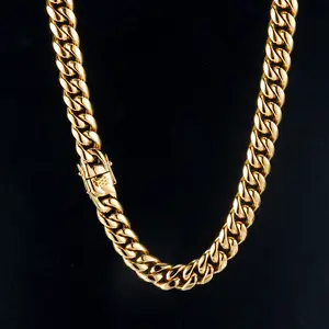 Premium Non-Fading Titanium Steel Cuban Chain for Men, Polished Round Necklace, Trendy High-End Jewelry, Ideal Holiday Gift