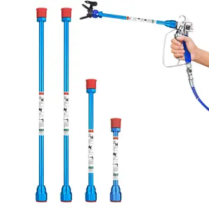 4PCS High-Quality Airless Paint Sprayer Tip Extension Pole Extension Rod for Airless Painting Spray Guns Paint Spraying Tool (20cm/7.87inch, 30cm/11.81in, 50cm/19.69inch*2pcs）