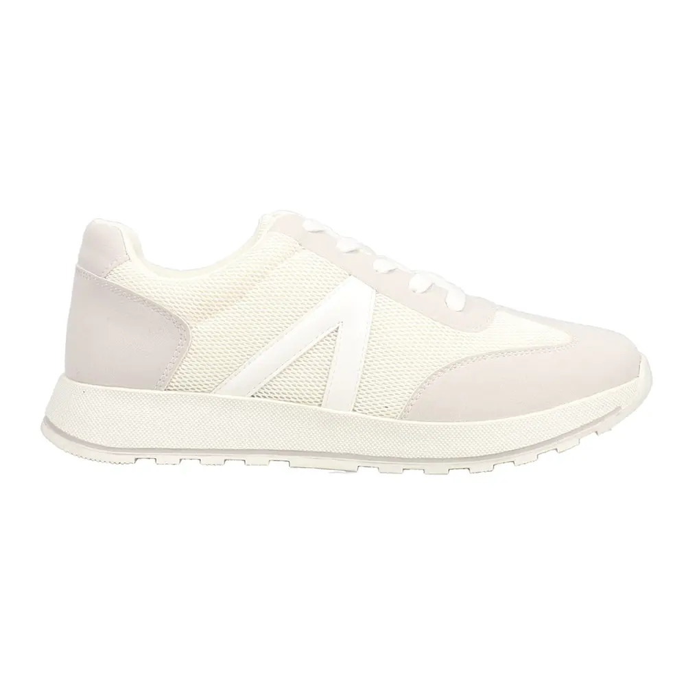 MIA Womens Caddy Lace Up Sneakers Shoes Casual - White