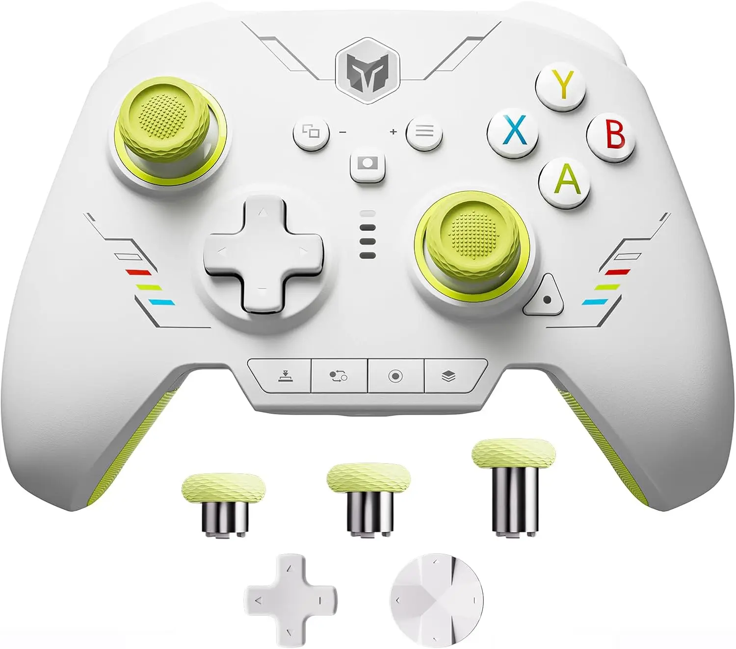 BIGBIG WON Rainbow 2 SE Bluetooth Wireless Controller with Motion Control Aim, Hall Effect Triggers for Switch, PC, Android and iOS - Green, Game, Accessories