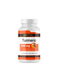 DYMA Turmeric Supplement 800 mg for Natural Pain Relief - Anti-Inflammatory & Antioxidant Capsule - Gluten Free, Non-GMO, Vegan - USA Made - Healthcare & Fitness