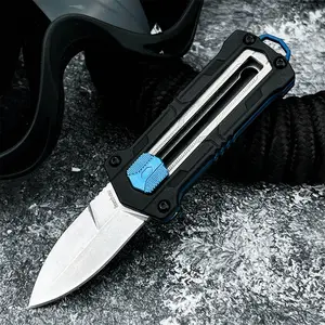 Outdoor Portable Wear-Resistant Folding Knife 440C blade material Nylon fiber handle Outdoor camping hiking pocket folding knife Survival Gear Survival Tools Suitable for travel and fishing