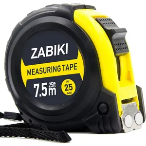 Measuring Tape 25 Ft Easy to Read Decimal Retractable Dual Side Ruler with Metric & Inches for Surveyors Engineers Electricians Magnetic Tip Rubber Casing