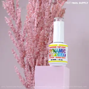 Dynamic Diamond Top Coat - High-gloss, No-Wipe, Thicker & Ultra Durable (15ml)