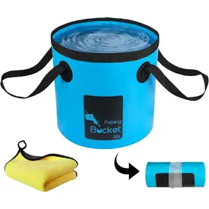 Collapsible Bucket 5 Gallon Container Folding Water Bucket Portable Wash Basin 20L