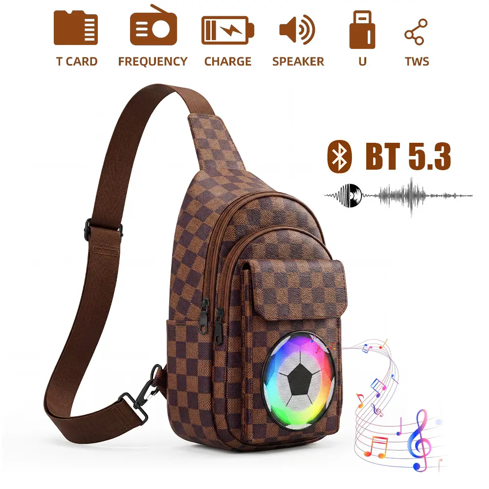 3-in-1 Bluetooth Waterproof Speaker Backpack - Portable Wireless Compact Speakers, Multifunctional Outdoor Bag, HiFi Audio, 5500mAh Power Bank, Waterproof LED, Ideal for Hiking/Light Outdoor & Sports Travel, Portable Speakers