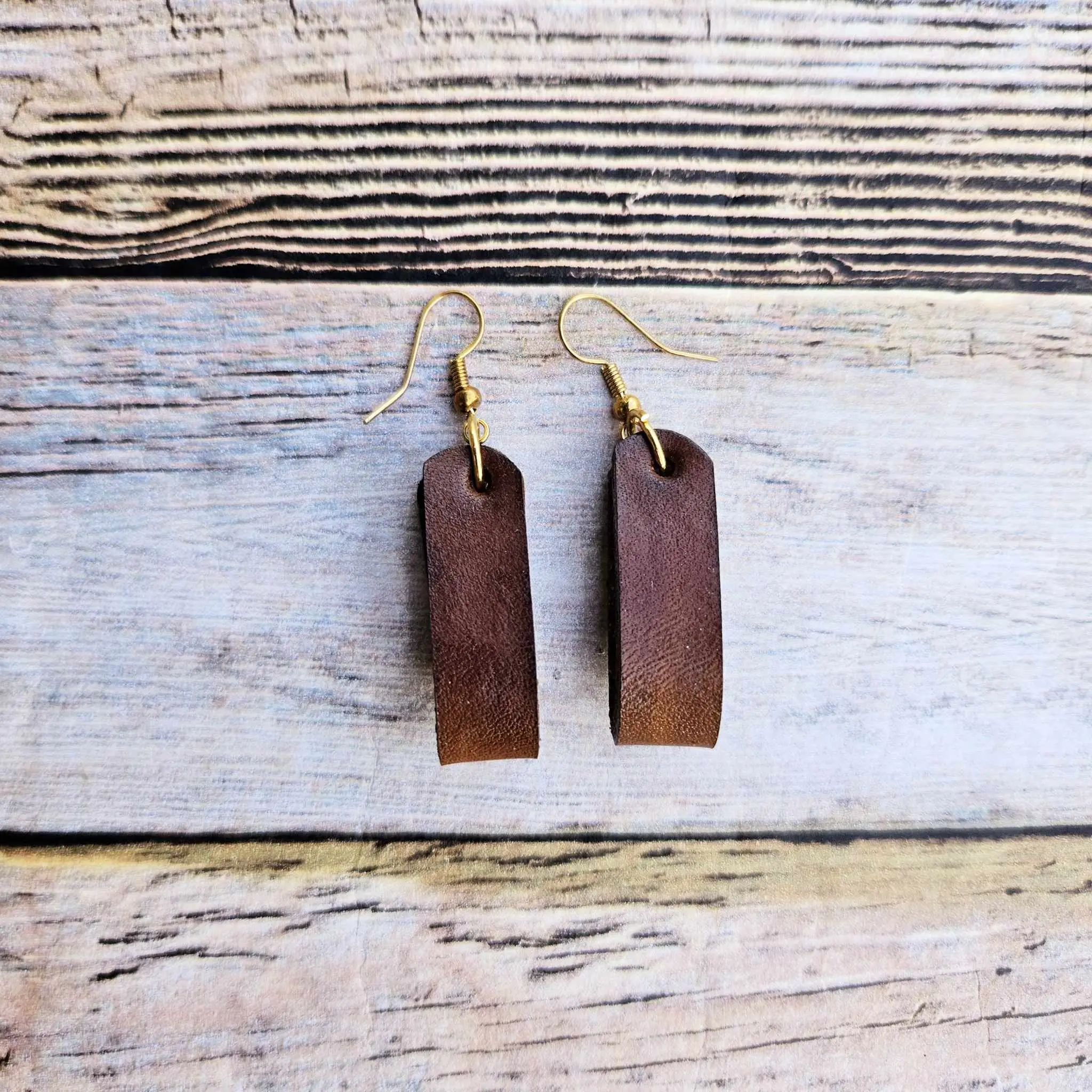 Leather Hoop Earrings