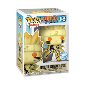 Funko Pop! Naruto: Shippuden - Naruto Uzumaki (Kurama Link Mode) (Common) #1465 Exclusive (Sticker may vary) Collectible Pop Vinyl Figure