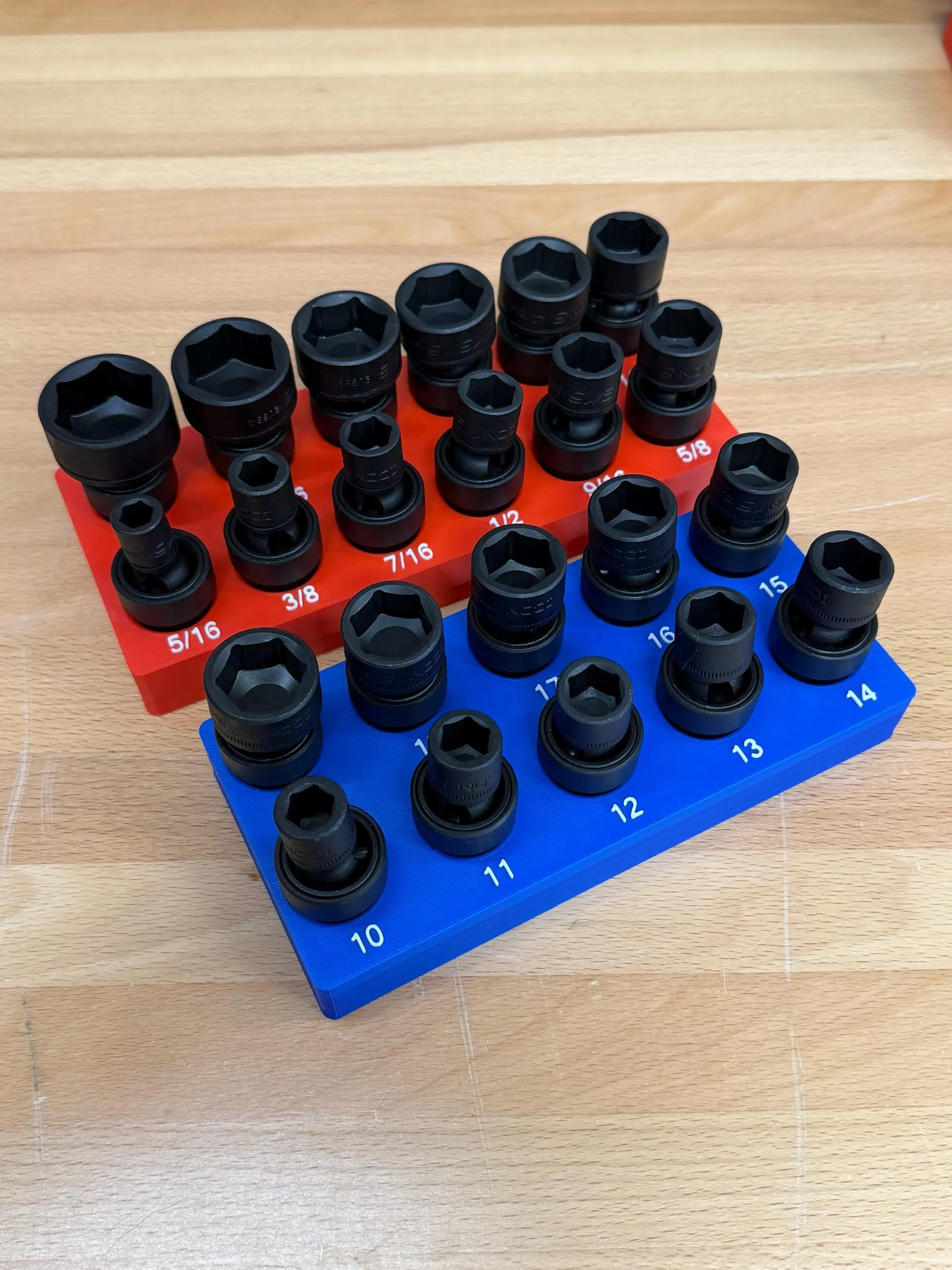 Icon 3/8 Swivel Socket Set Organizer – 2-Bin System with Magnet Slots