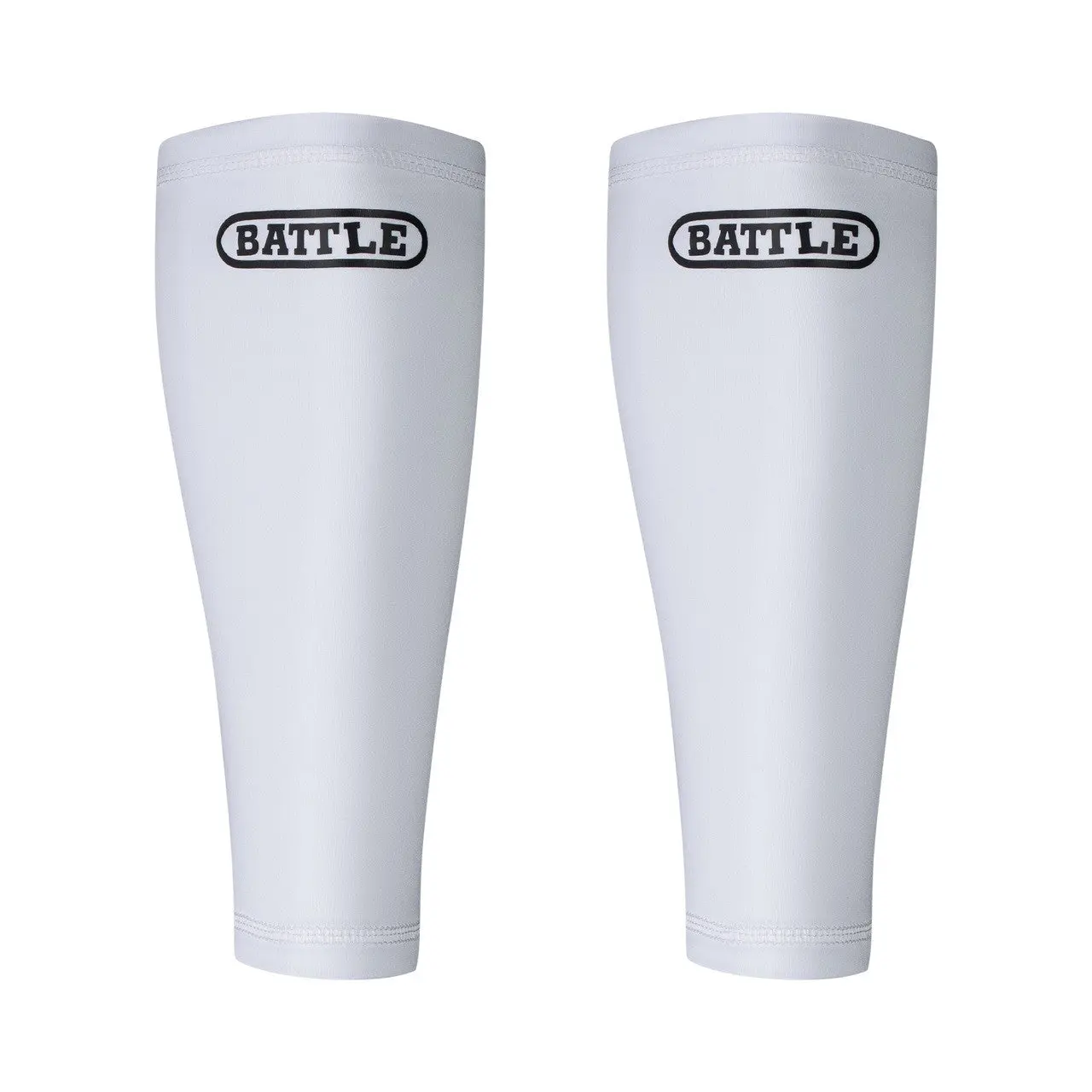 Football Leg Sleeve Pair - Battle Performance Ultra-Tight Compression Bands, Football Accessories with Stretch Fabric, Game Support for Youth & Adult Multi-Size (S, M, L, XL) White, Boost Performance