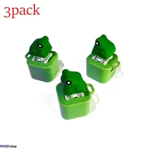 3-Pack Frog Sound & Light Keychain Toys, Interactive Squeeze Animal Fidget Keychains, Cute LED Sound Effect Stress Relief Pendant Accessories