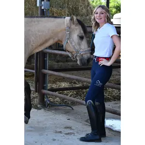 White Equestrian hunter show short sleeve shirt