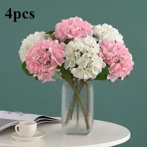 4pcs artificial flower hydrangea, Decorative Flowers, Perfect for Wedding and Home Decor, Ideal Valentine's Gift, Outdoor Decoration, Photography props, suitable for all seasons and various holiday party decorations
