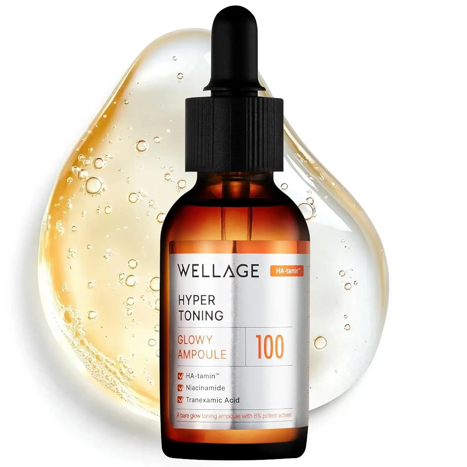 Wellage Hyper Toning Glowy Ampoule 30ml (1.01 fl.oz)  | Vitamin C, Brightening, Blemish-Free, Tone-up, Korean Skincare