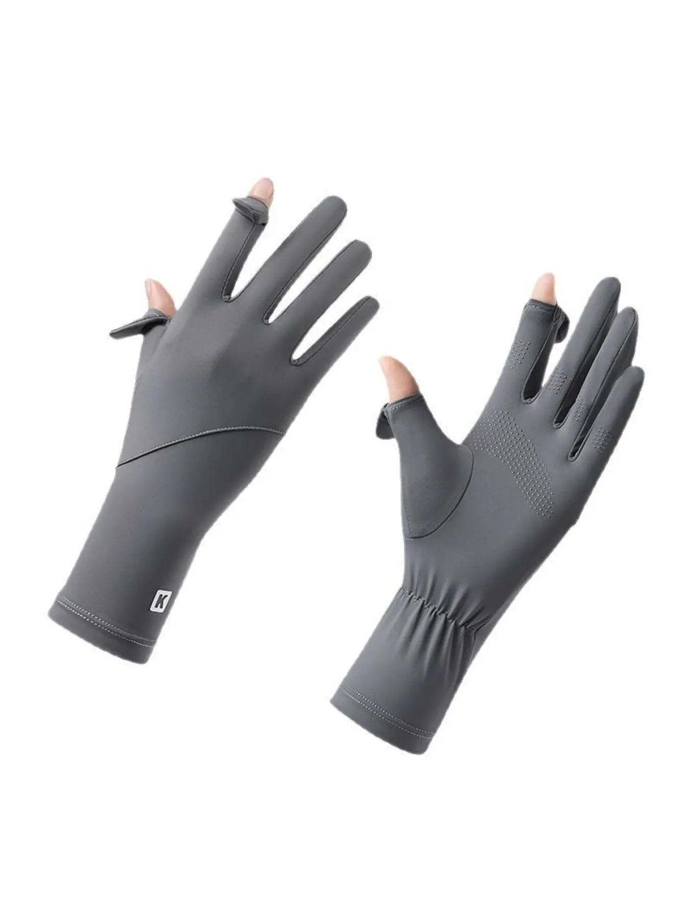 1 pair of women's ice silk sunscreen gloves, thin design, suitable for riding electric motorcycles, UV protection, non-slip, touchscreen compatible, cycling gloves