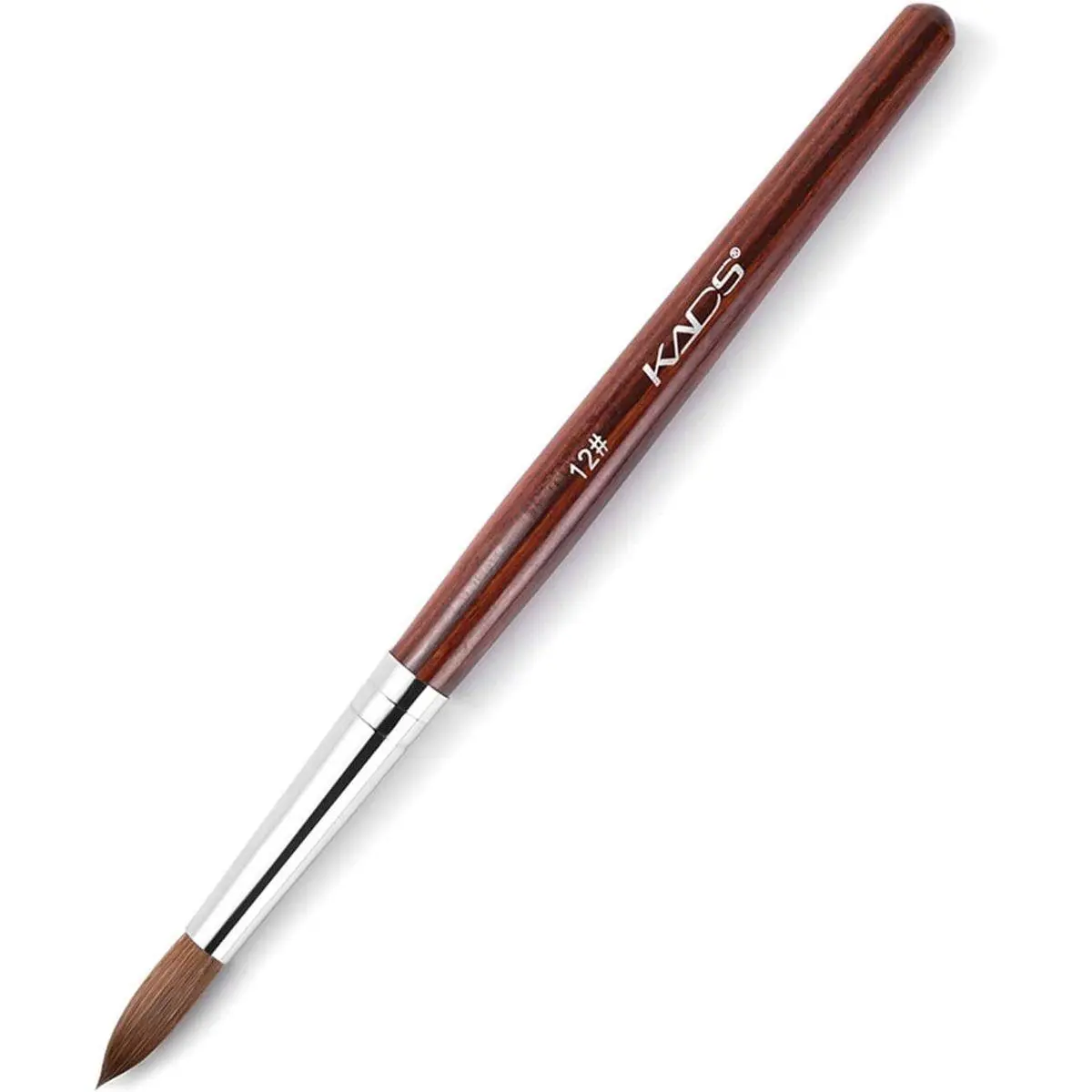 Kolinsky Sable Pen Red Wood Acrylic Brush for Nail Art Nail Art Manicure Tool Acrylic Nail Brushes-12#