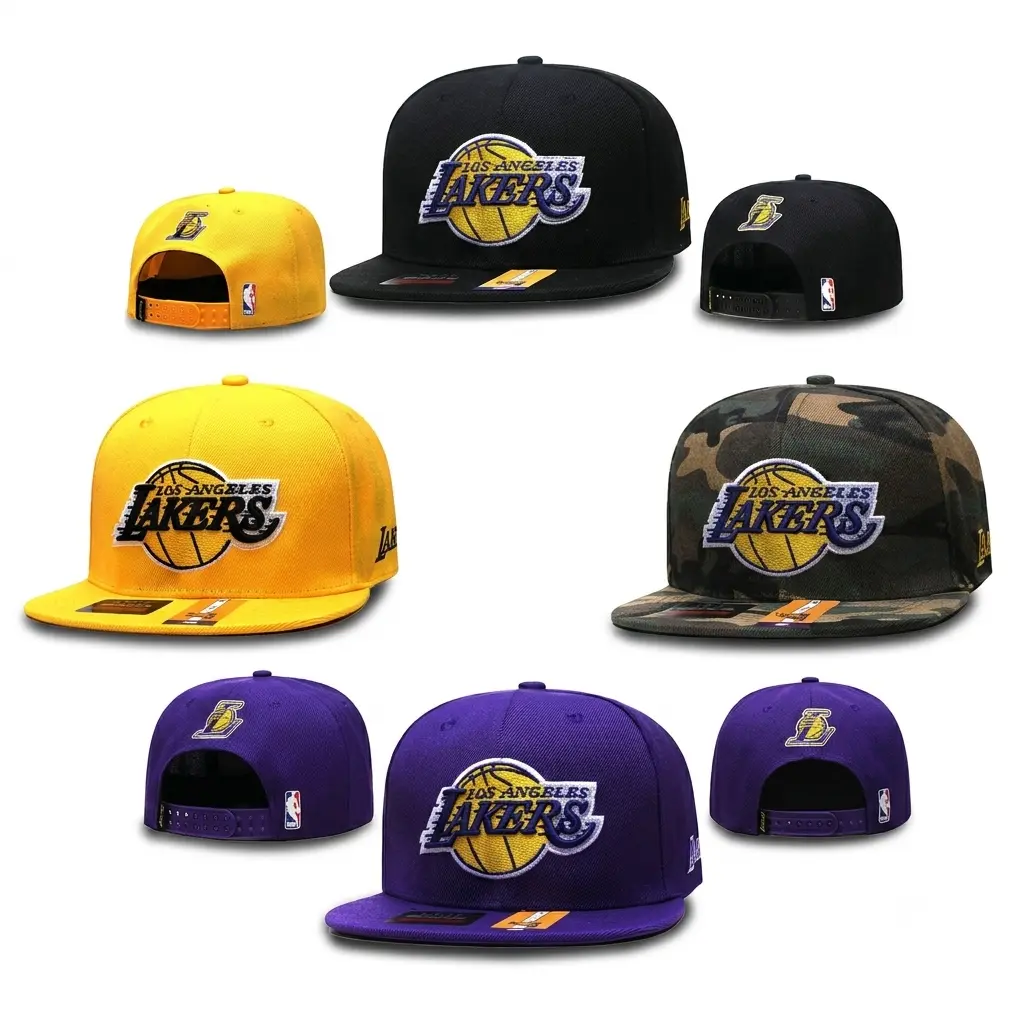 NEW ERA Los Angeles Lakers NBA Snapback Flat Brim Adjustable Cap