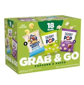 SkinnyPop Popcorn & Puffs Variety Variety Pack, SkinnyPop Original and Kettle Corn, and Pirate's Booty, Gluten-Free, Individually Sized Snack Bags, 0.5oz and 0.8oz Bags (18 Count)