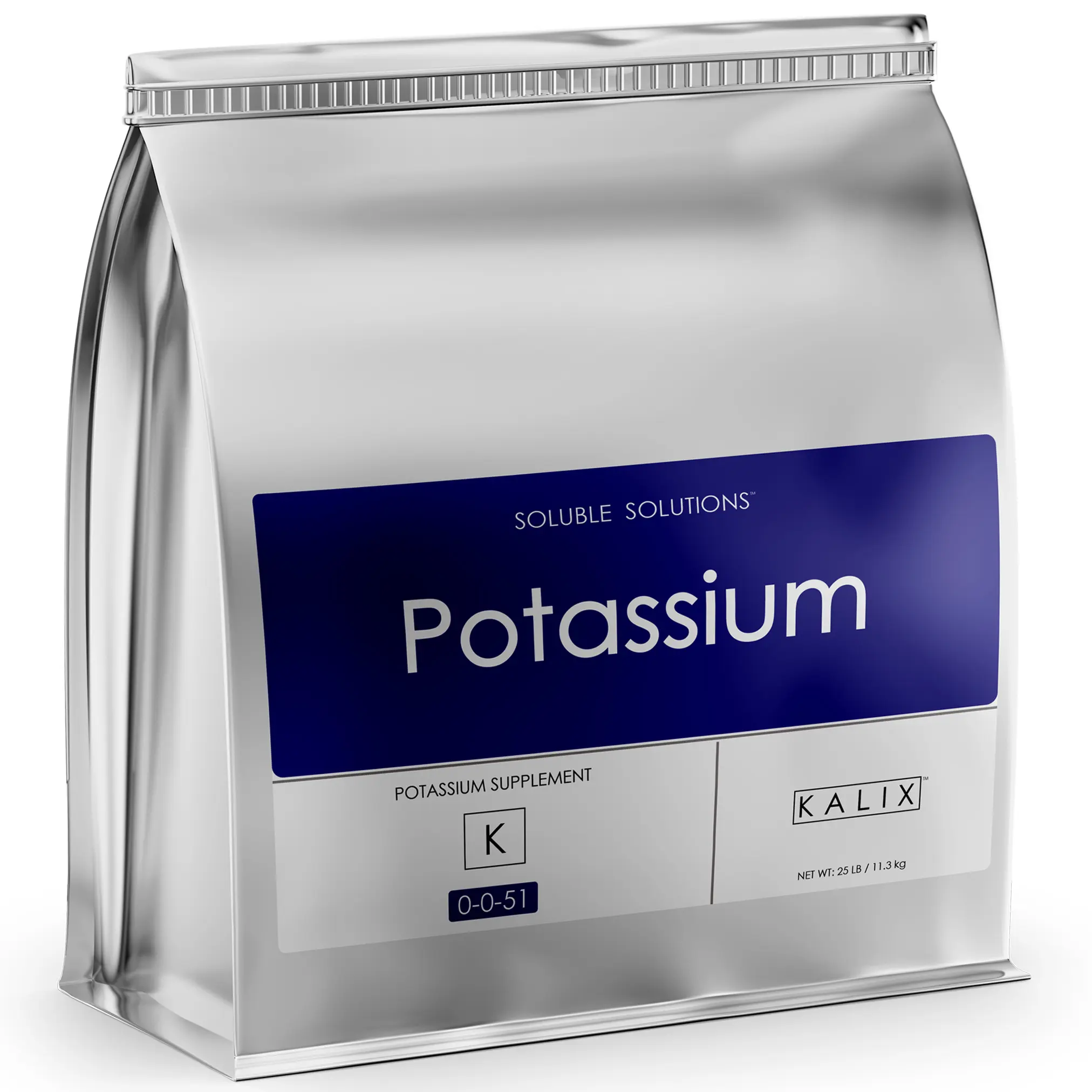 KALIX Clog-Free Water-Soluble Potassium Sulfate Fertilizer (25 lbs Bagged Pack) - 25 lbs Size Soil/Fertigation for Growers, No Clogs/Harsh Residues, Plant Regulator, Maintains Plant Balance, Boosts Strength