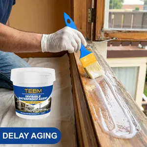 Invisible Waterproof Adhesive, Quick-Dry Sealant, DIY Friendly, Leak Repair for Roof, Walls, Bathroom, Balcony, 1kg + Tool, Easy to Use